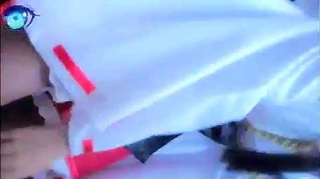 Topless Slut in Kinky Cosplay Takes BDSM Toyz Hard