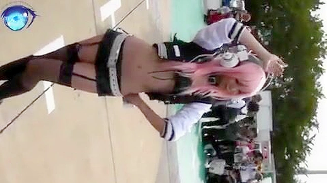 Topless Slut in Kinky Cosplay Takes BDSM Toyz Hard