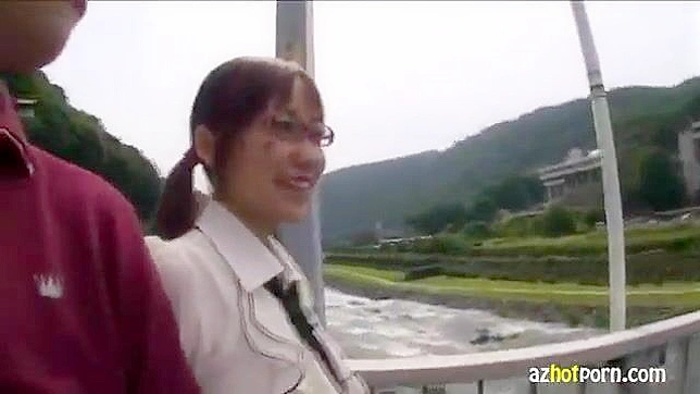 Sexy Japanese Student Toys Herself Outside for Hardcore Fun