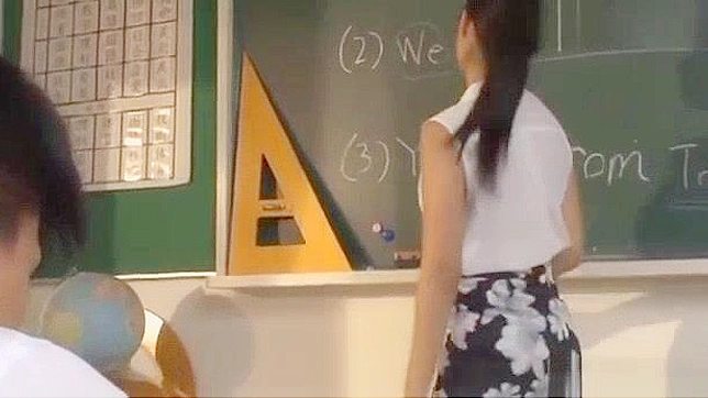 Sexy Japanese Teacher Gives Sizzling Handjob To Obedient Student