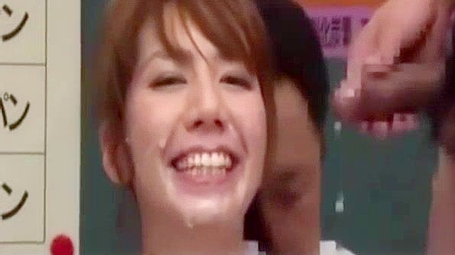 Seductive Japanese Teacher Gets Drenched in Cum During Hot Bukkake
