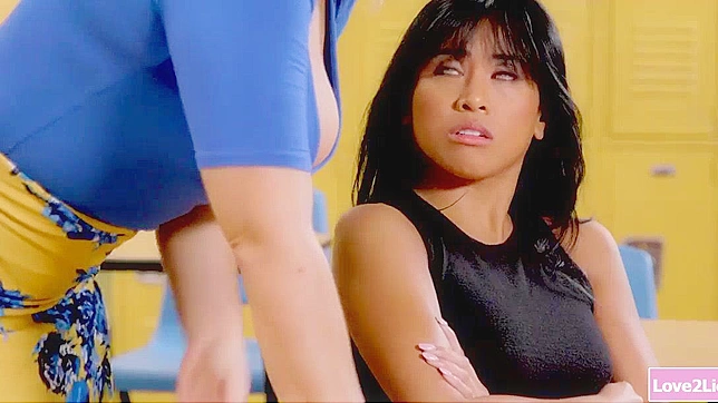 Busty Japanese Teacher Licks Her Naughty Lesbian Pupil