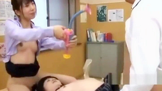 Hot Japanese Student Fucks Teacher While Tit-Tit-Banging His Cock Hard
