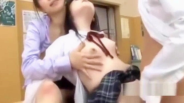 Hot Japanese Student Fucks Teacher While Tit-Tit-Banging His Cock Hard