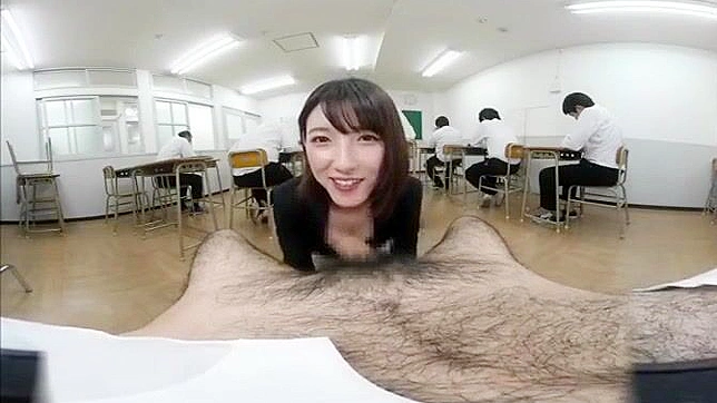 Hot Japanese Tutor Seduces Student in Virtual Blowjob Bliss