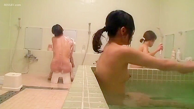 Enjoy Secretly Watching Hot Japanese Babes With Plump Tits In Showers