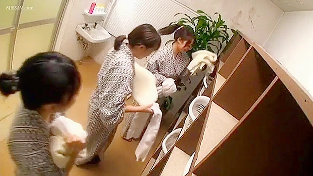 Japanese Bombshell Exposes Herself and Gets Steamy in Public Shower