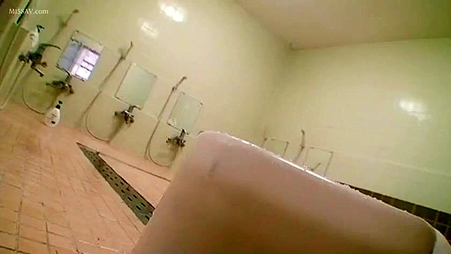 Naked Japanese Girls Go Wild Together in Public Showers