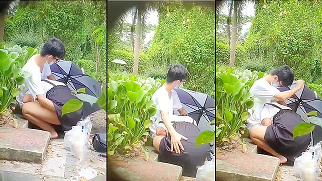 Secretly Filmed Young Chinese Couple Enjoying Oral Sex Outdoors