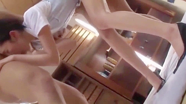 Excited JAV Student Gets Double Penetrated by Teachers