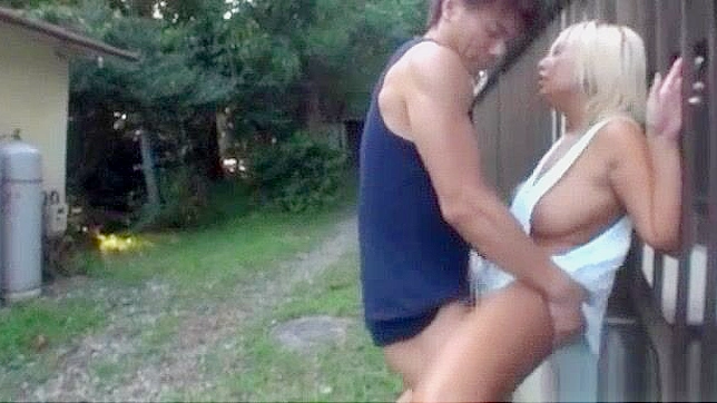 Outdoor Fuckin' JAV Blonde Babe with Big Tits Goes Wild