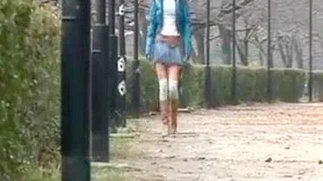 Outdoor Urination Fun by Hot Jap Babe in Public Spaces