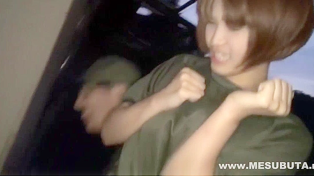 Cute Japanese Babe Sucks Big Cock While Spreading Her Legs Wide