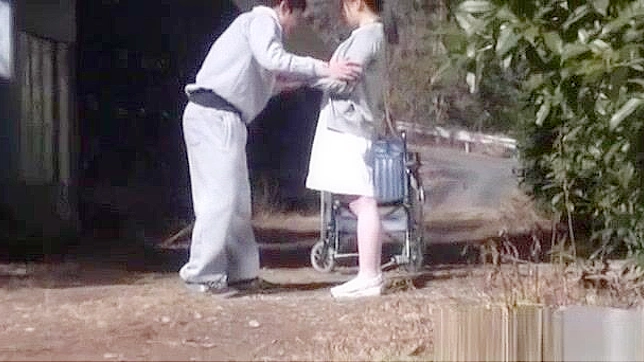 Sneaky Japanese Nurse Gives Blowjob Under Watchful Eyes