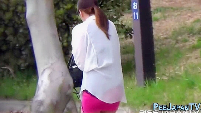 Japanese JAV Star Gets Watched While Peeing Publicly