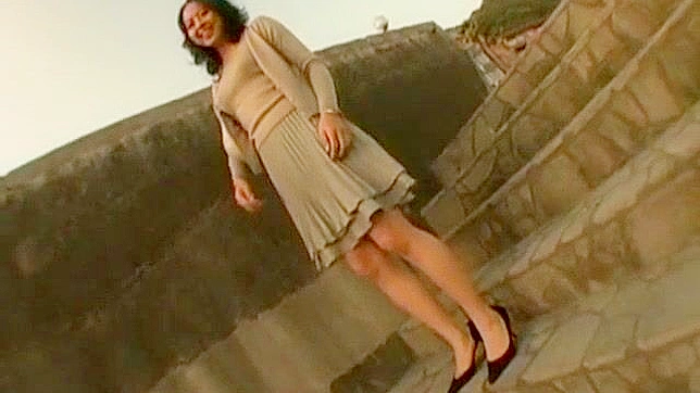 Sultry Japanese Gal Teases Her Pussy While Outdoors