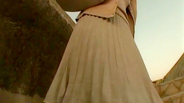 Sultry Japanese Gal Teases Her Pussy While Outdoors