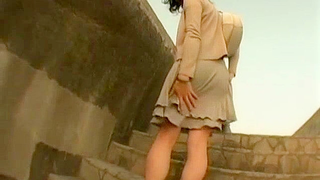 Sultry Japanese Gal Teases Her Pussy While Outdoors