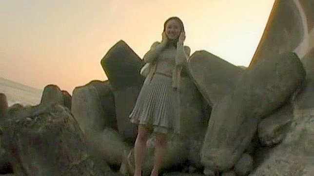 Sultry Japanese Gal Teases Her Pussy While Outdoors