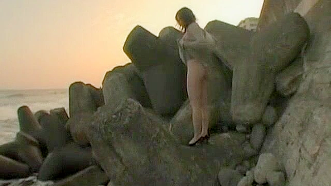 Sultry Japanese Gal Teases Her Pussy While Outdoors