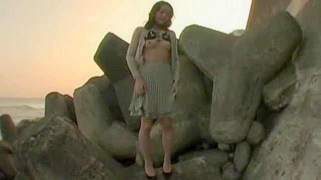 Sultry Japanese Gal Teases Her Pussy While Outdoors