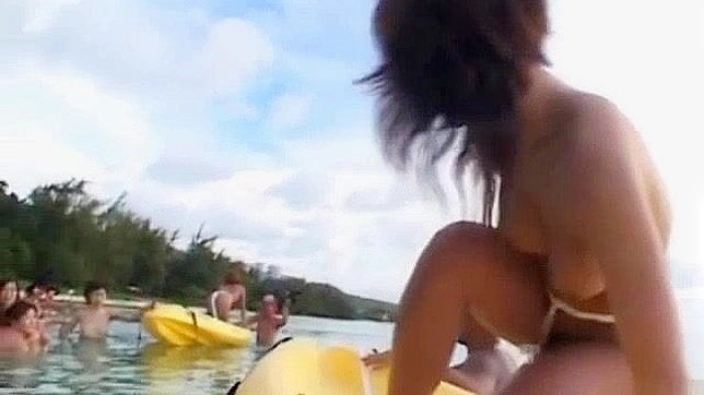 Outdoor JAV milf fucks hairy pussy intensely - exclusive video