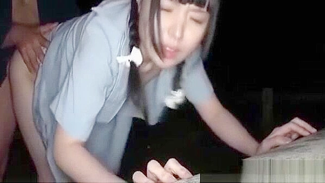 Outdoor JAV Teen 18+ Cums Hard After Hot Shaved Pussy Sex