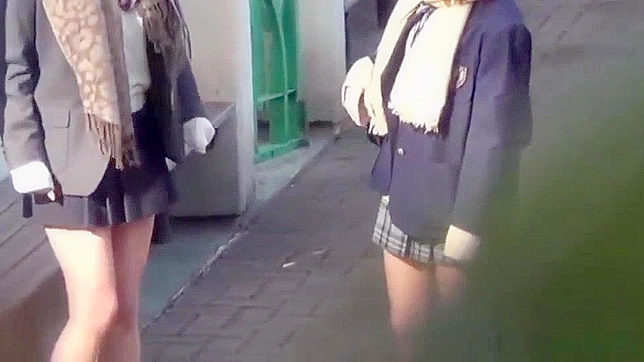 Teen 18+ JAV Student Pees Outdoors After Class Orgasms