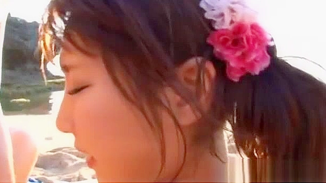 Shunka Ayami's JAV Threesome On The Beach Sands