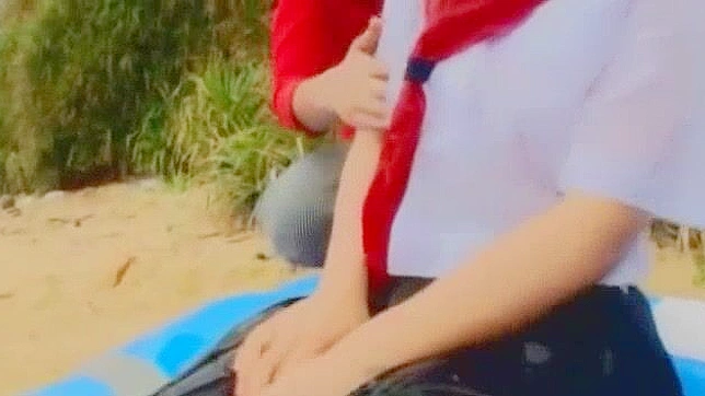 JAV Beauties Rin, Mio & Mai Steam Up the Beach with Orgasms