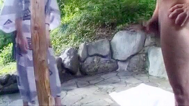 Outdoor JAV MILF Gets Soaked & Has Hot Sex In Bath