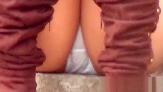 Teen 18+ JAV Star Flirts With Camera by Flashing Her Panties and G-string