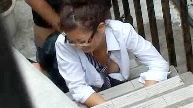 Excited JAV Duo Gets Steamy Right In The Hallway