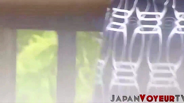 Short-Haired Japanese Star Fingers Herself Wildly Outdoors