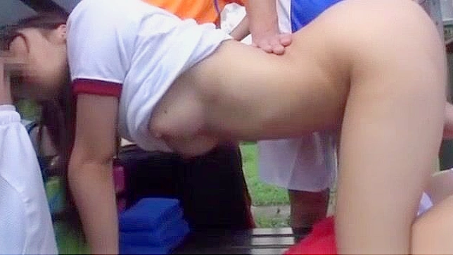 Kumakura Shouko Gets Fucked Outdoors by Multiple Guys