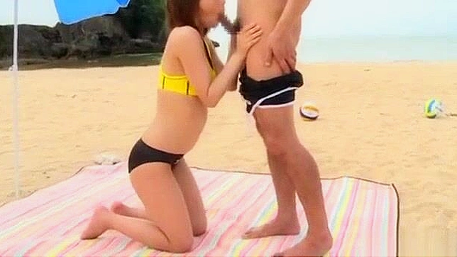 Stunning Ayami Shunka Tempts on Hot Beach Day Fun