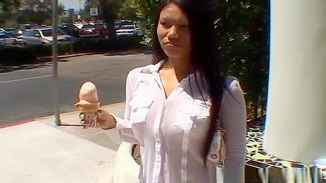 Lucy Thai Sucks Hard Cock & Gets Fucked by Giant Dildo