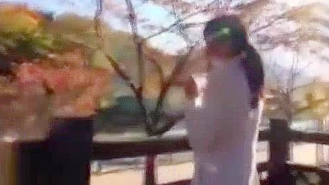 Outdoor JAV Babe Delivers Blowjob for Hot Sex Action
