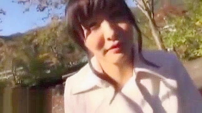 Outdoor JAV Babe Delivers Blowjob for Hot Sex Action