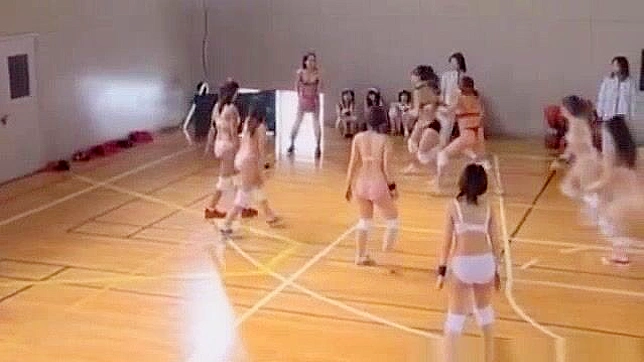 Athletic JAV Stars Engage in Steamy Courtside Group Sex Festivities