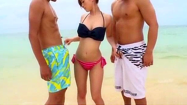 Outdoor JAV Adventure - Rino Kirishima's Steamy Threesome Bliss