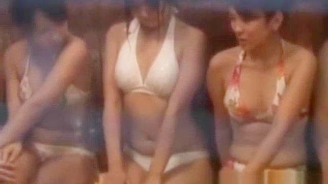 Sultry Japanese Beauty Enjoyed in Public Massage Shop