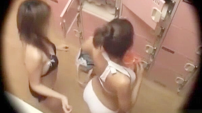 Sultry Japanese Beauty Enjoyed in Public Massage Shop
