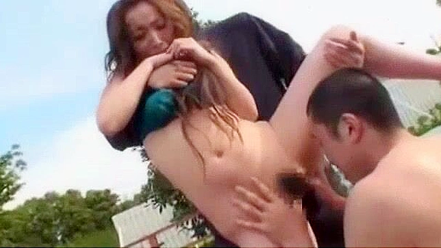 Aiko Nagai Takes On Two Dicks Outdoors For Epic Group Sex