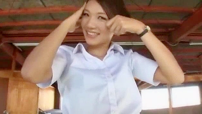 Hotaru Kaji Takes Hard Cock Outside Till Cum Explodes