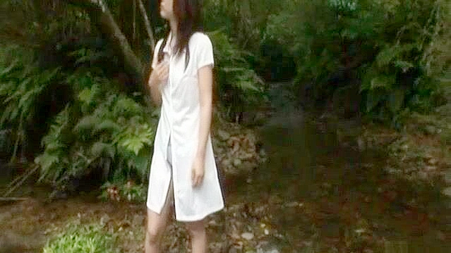 Asian Beauty Junko Hayma Enjoys Outdoor Pussy Filling Delightfully