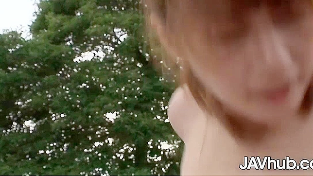 Outdoor Orgy! JAV Babe Gets Dicked by Two Hung Studs
