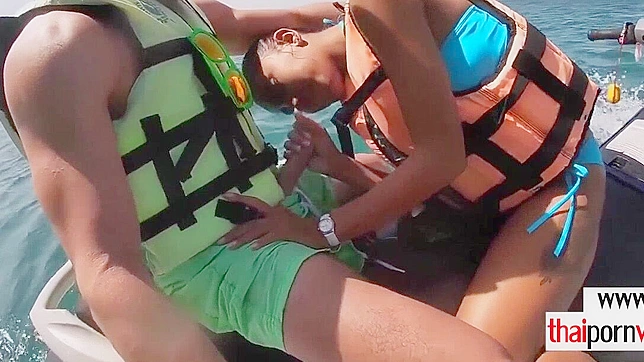 Outdoor JAV Threesome - Hot Teens 18+  Worship Big Cocks Together