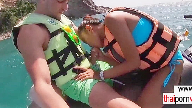Outdoor JAV Threesome - Hot Teens 18+  Worship Big Cocks Together