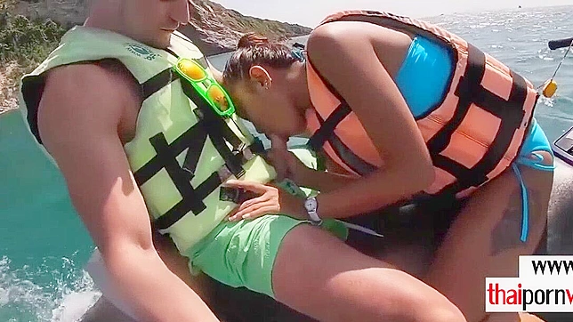 Outdoor JAV Threesome - Hot Teens 18+  Worship Big Cocks Together